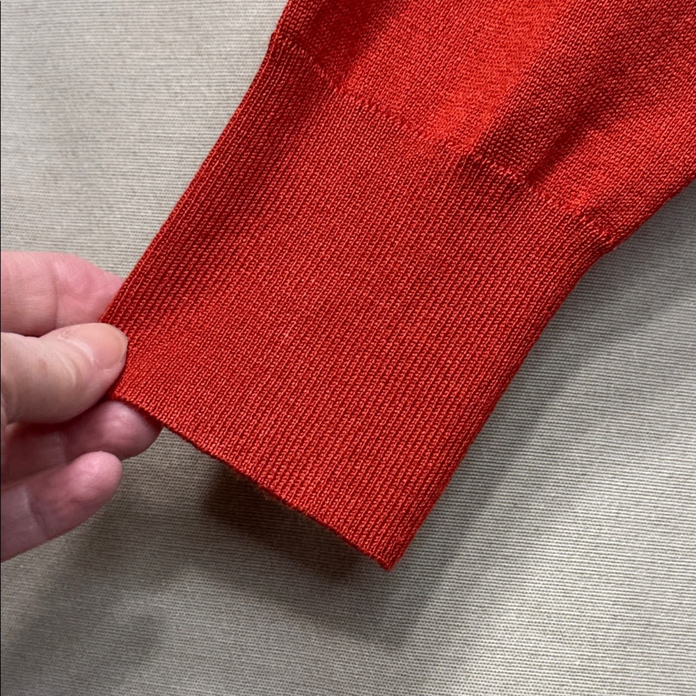 Retrology Sweater Orange/White Colorblock Crewneck in Sizes 1X & 2X ‎ NWT - Picture 7 of 13